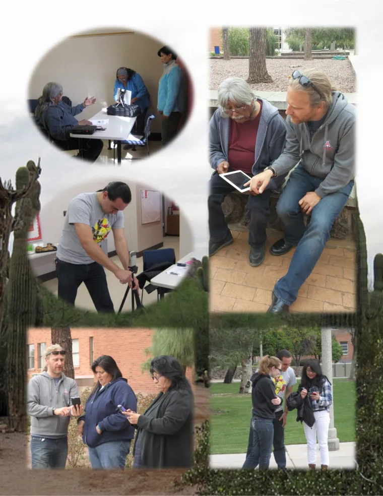 Collage of Techniques & Tools for Recording Talk workshop activities